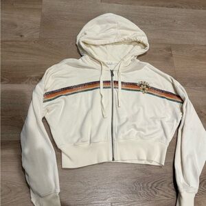O'Neill Cream Zip-Up Hoodie size M